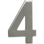 Nerezové číslo 4 v plochém „2D“ provedení RN.95L.4.N – Sleviste.cz