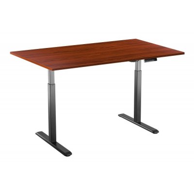 AlzaErgo Table ET2 černý + deska TTE-01 140 x 80 cm lamino kaštan – Sleviste.cz