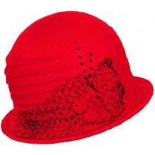 Rabionek Dámský vlněný klobouk Jocelyn červený