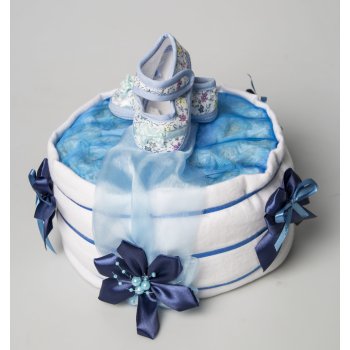 Plenkovky Jednopatrový plenkový dort pro chlapce modrý special