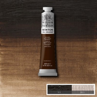 Olejová barva Winsor & Newton Winton 200 ml Raw Umber – Hledejceny.cz