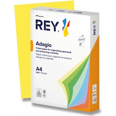 Barevný papír Rey Adagio intenzivní sytost intenzivní žlutý