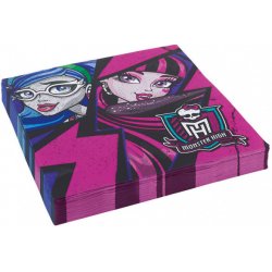 Amscan papírové ubrousky Monster High 20ks 33x33cm