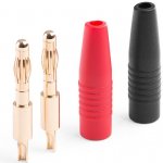 KAVAN Banánek 4mm GOLD pájecí černý+červený – Zboží Dáma KAVAN Banánek 4mm GOLD pájecí černý+červený – Zboží Dáma