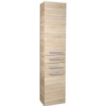 Aqualine VEGA skříňka vysoká s košem, 40x184x31 cm, dub platin – Hledejceny.cz