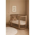 New Baby rostoucí postýlka 3v1 oválná + matrace ořechová – Zboží Mobilmania