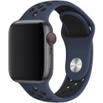 AW Sportovní řemínek na Apple Watch - Navy modrý-černý Šířka uchycení řemínku: 38/40/41mm, Délka řemínku: Dámský - S/M (12 - 18cm) Navy modrá-černý IR-AWSPRT47 – Hledejceny.cz