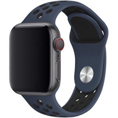 AW Sportovní řemínek na Apple Watch - Navy modrý-černý Šířka uchycení řemínku: 38/40/41mm, Délka řemínku: Dámský - S/M (12 - 18cm) Navy modrá-černý IR-AWSPRT47 – Hledejceny.cz