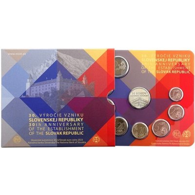 Česká mincovna Sada slov. euromincí 30.výročí vzniku samostatného Slovenska stand 186,73 g – Hledejceny.cz