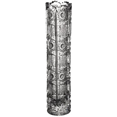 PB CRYSTAL Broušená skleněná váza válec Bohemia Crystal 80121/205mm. Bohatý brus Klasik. – Zboží Dáma