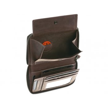 Nivasaža Pánská kožená peněženka N233 HNT BR hnědá