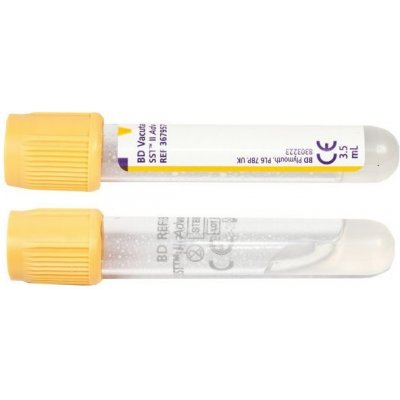 Vacutainer Zkumavka 3,5 ml SST II, zlatý uzávěr, 100 ks – Hledejceny.cz