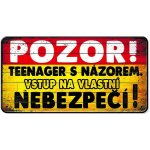 Nekupto Plechová cedulka Teenager s názorem – Zboží Dáma