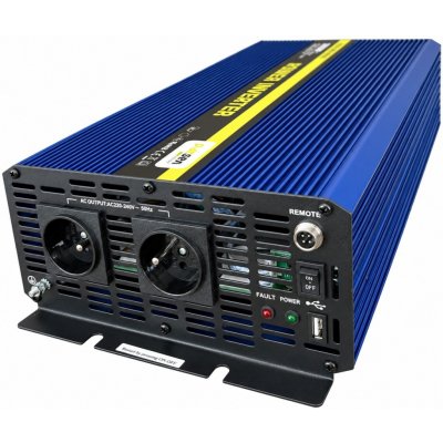 Carspa P3000U-24 24V/230V+USB 3000W, čistá sinusovka – Sleviste.cz