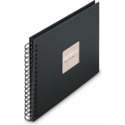 Hama album klasické spirálové FINE ART 28x24 cm, 50 stran, nová černá, černé listy – Hledejceny.cz