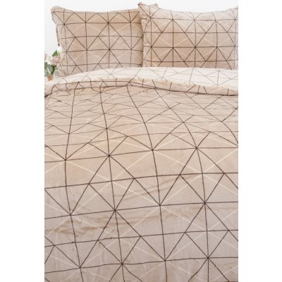 MKLuzkoviny.cz povlečení mikroplyš Exclusive Sebastian béžový 140x220 70x90 – Zboží Dáma