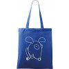 Nákupní taška a košík Plátěná taška Handy Crazy Pes modrá bílý motiv