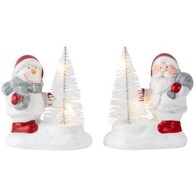 PROHOME Sněhulák/Santa LED 9,5cm různé druhy – Zboží Mobilmania