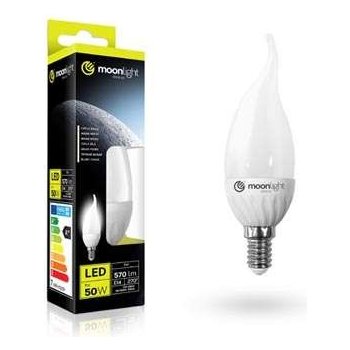 Moonlight LED žárovka E14 240V 7W 570lm studená 37mm/132mm