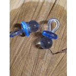 Přívěsek dudlík 23x47 mm modrý – Zboží Dáma