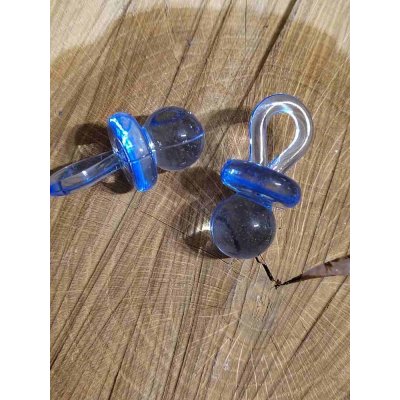 Přívěsek dudlík 23x47 mm modrý – Zboží Dáma