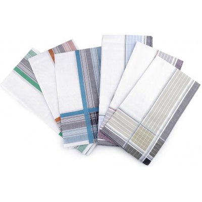 Kapesníky pánské / 6ks druh: světlé - mix variant, množství: 60 – Zboží Mobilmania