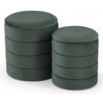 HALMAR Taburet MONTY tmavě zelená / zlatá – Zboží Dáma