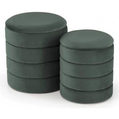 HALMAR Taburet MONTY tmavě zelená / zlatá – Zboží Dáma