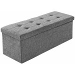 Tectake 402239 Skládací polyesterová sedačka s úložným prostorem světle... polyester – Zboží Dáma