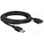 Delock 87801 USB A vidlice USB B micro vidlice zlacený 3m černý – Zboží Živě