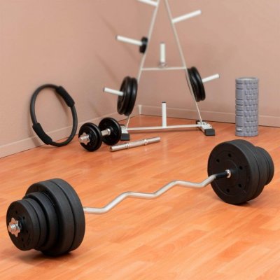 Maxxiva Činkový set 30 kg závaží + 7 kg činková tyč – Zboží Dáma