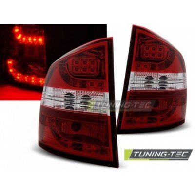 TUNING-TEC, Zadní světla diodové, Škoda Octavia II, 2004-2012, Combi, ČERVENÁ BÍLÝ LED – Zboží Mobilmania