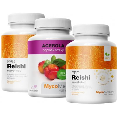 MYCOMEDICA Reishi PRO 2× 90 kapslí + Acerola 90 kapslí – Hledejceny.cz