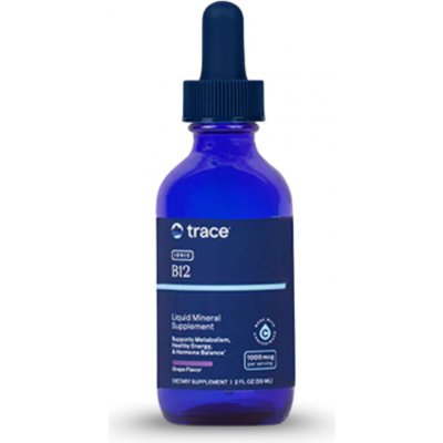 Trace Minerals Iónový Vitamín B12 (Methylcobalamin) 1000 mcg + Stopové minerály ConcenTrace 59 ml – Hledejceny.cz