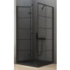 Sprchové kouty New Trendy New Soleo Black sprchový kout 90x90 cm čtvercový černá polomatný/vzorované sklo D-0289A/D-0120B