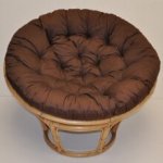 Axin trading Relaxační papasan ARTEMIS 110 cm ratan látka medová hnědý kepr