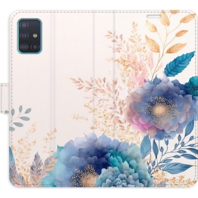 Pouzdro iSaprio Flip s kapsičkami na karty - Ornamental Flowers 03 Samsung Galaxy A51 – Zboží Mobilmania