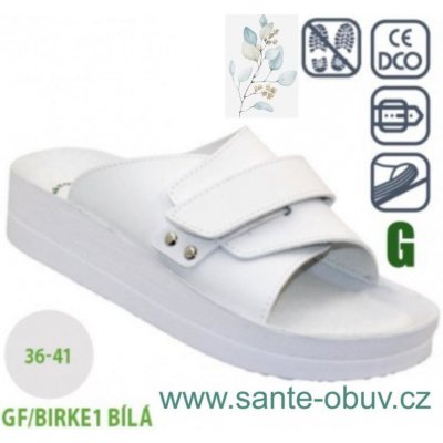 Santé GF Birke 1 dámské pantofle suchý zip bílá – Zboží Dáma