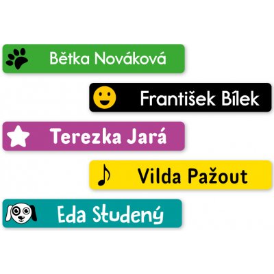 Mama Labels Mini samolepky na tužky pro děti do školy 51 ks – Zboží Mobilmania