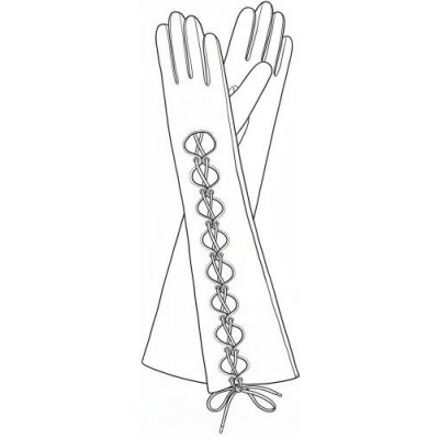 Kreibich Dámské dlouhé rukavice se šnůrkou bílá – Zboží Dáma