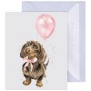 Přání Wrendale Designs Dárková kartička Wrendale Designs "Sausage Dog Pink" - Jezevčík v růžové