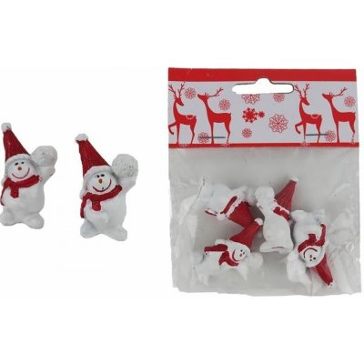 Dekorace sněhulák 4 ks X5081 2 x 1,5 x 4 cm – Hledejceny.cz