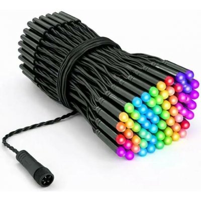 Barevná světýlka venkovní Twinkly strings PRO 25 m, RGB 250 diod, černý kabel IP67, prodlužovací – Zboží Dáma