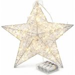 DECOLED Kovová dekorace hvězda průměr 30 cm s 20 LED světly – Zboží Mobilmania