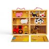 Dřevěná hračka Bigjigs Toys krabička na hraní farma zvířat