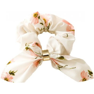 Camerazar Elastická Scrunchie Guma na Mašle do Vlasů, Froté, Velikost 6 cm x 11 cm, Délka Mašle 18 cm – Zbozi.Blesk.cz