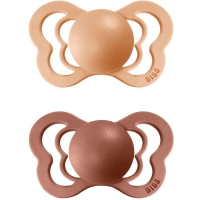 Bibs Couture ortodontické Peach/Woodchuck broskvová hnědá 2 ks – Zboží Dáma