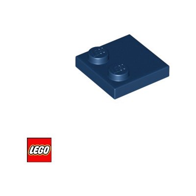 LEGO® 33909 Upravená Dlaždice 2x2 stady na jedné straně Tmavě-Modrá – Zboží Mobilmania