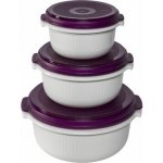 Emsa Micro Family Sada dóz do mikrovlnné trouby 0.5 l + 1 l + 1.5 l bílo-růžová 508455 – Zbozi.Blesk.cz