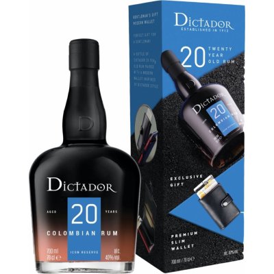 Dictador 20y 40% 0,7 l (dárkové balení peněženka) – Zbozi.Blesk.cz